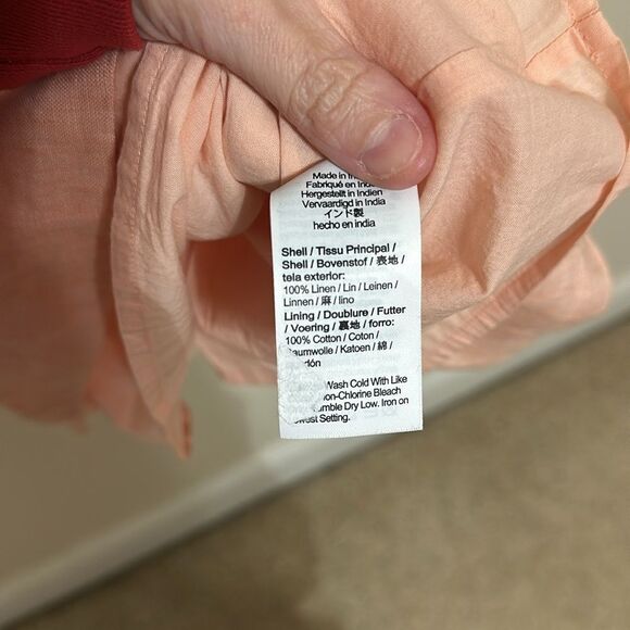 NWT J. Crew Linen Sleeveless Peach Dress size XXS - Picture 6 of 8